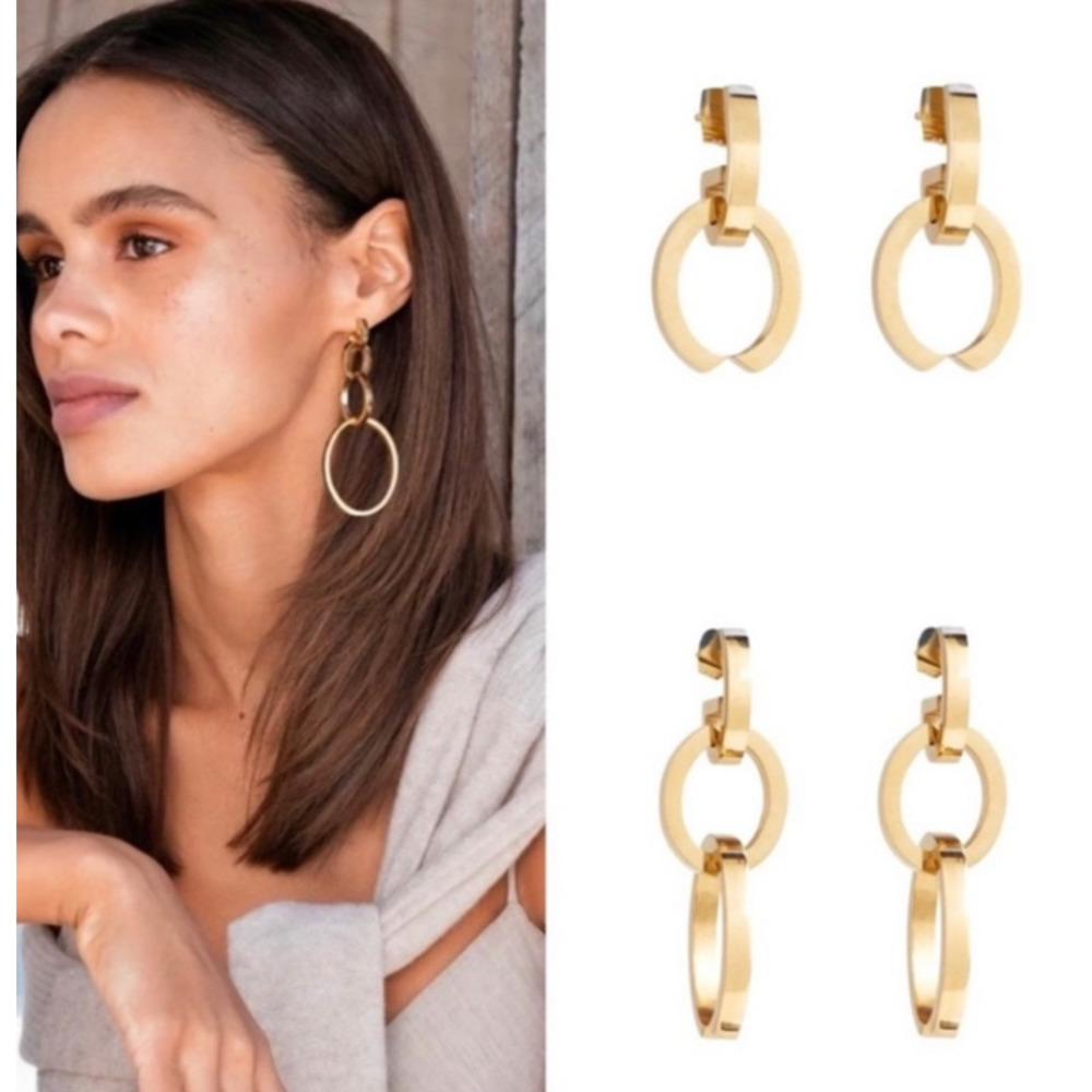 VITA FEDE Cassio 10-Way Modular Earrings in Gold NWT